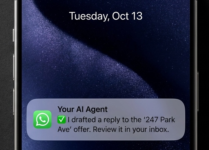 AI agent handling real estate offer